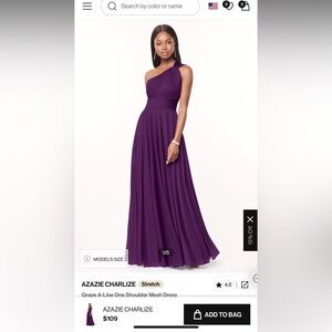 Azazie bridesmaid dress grape